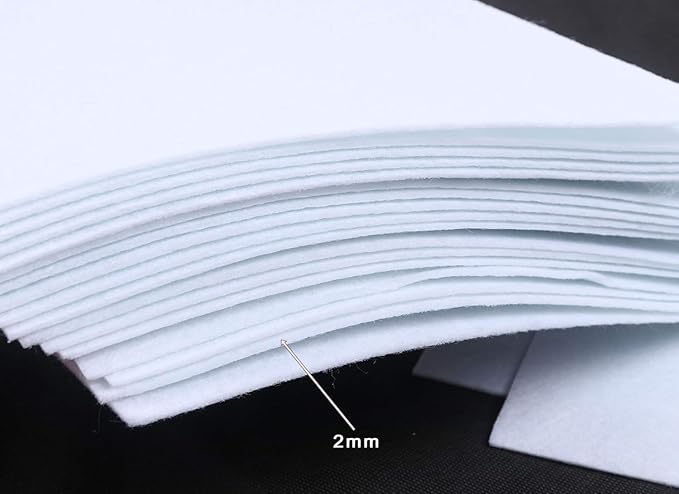 YYCRAFT Stiff Felt Sheets Thick Felt 9 Inch X 12 Inch - 30 Pcs Pack, White