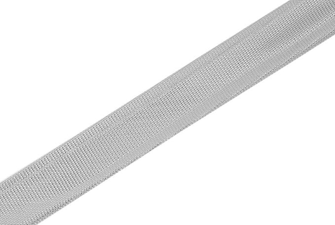 Mandala Crafts 55 Yards 1/2 Inch Metallic Silver Double Fold Bias Tape for Sewing - Bias Binding Tape for Quilting Binding, Hemming, Seam, and Fabric Piping