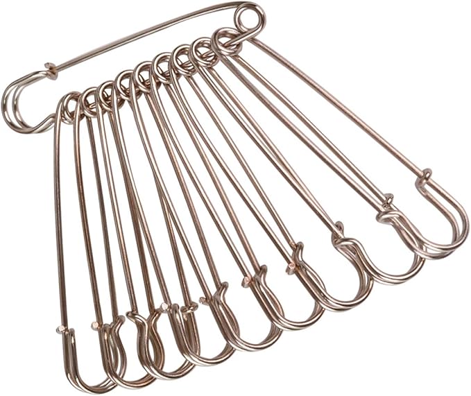 50 Pcs Safety Pins Heavy Duty Large Safety Pins (Silver)