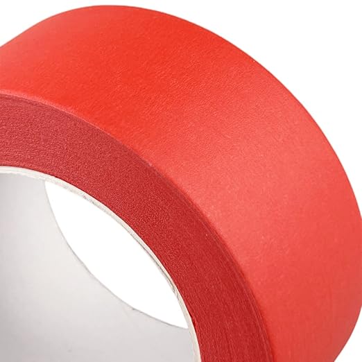 2 Inch Red Wide Masking Tape, Red Painters Tape for Home, Office, School Stationery, DIY Art, Crafts, Labeling (2 Inch X 55 Yard)