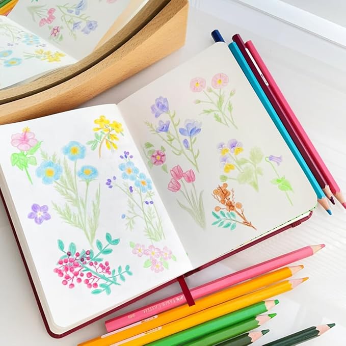 Hardcover 96Pages Blank Sketch Book for Drawing, Small 5.7x4.1 Pocket Journal Notebook for Travel, 180gsm Thick Paper Diary Notebooks for Work, PU Cover Memo for Writing. Wine Red