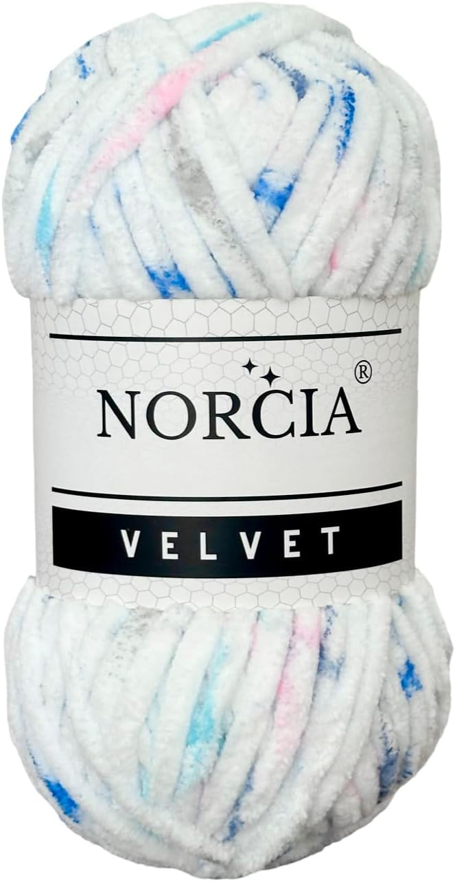 Soft Velvet Yarn Chenille Yarn for Crocheting Super Bulky 100g (74.3 yds) Baby Blanket Yarn for Knitting Amigurumi Yarn for Crochet Weaving Craft