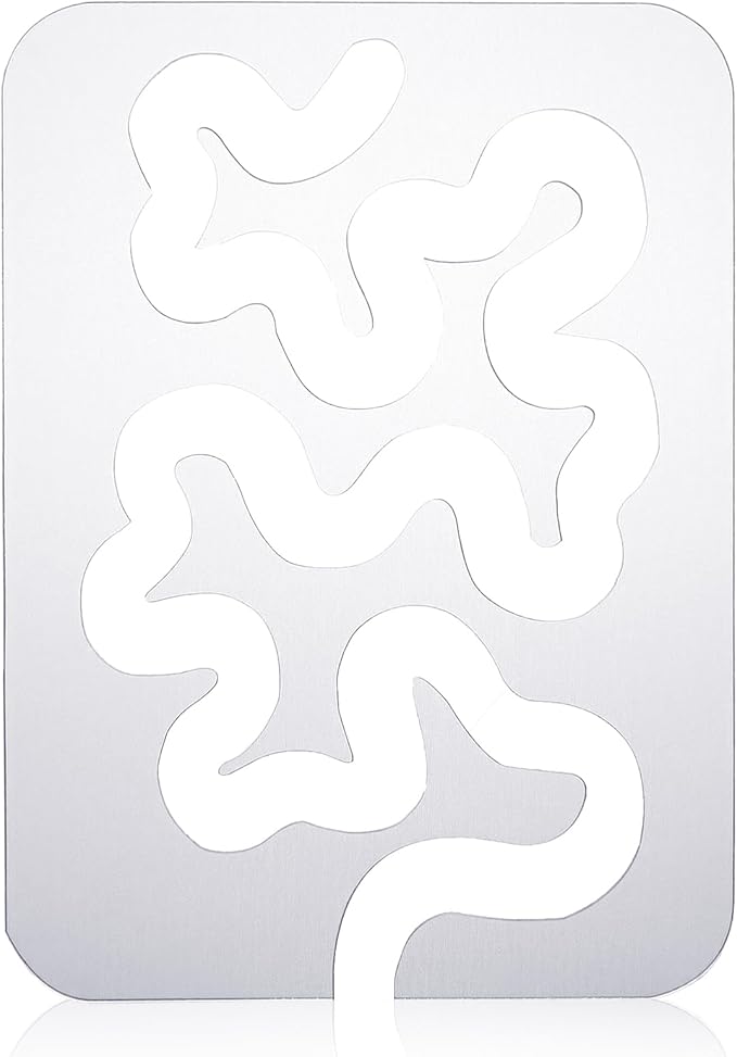 Meander Quilting Template, Acrylic Ruler for Motion Quilting, Transparent Stencil Guide for Domestic & Industrial Sewing Machines