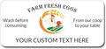 (Made in USA) Custom Carton Stickers Labels for Egg, Personalized Packaging Sticker Label Customized cartons Sticke Lable