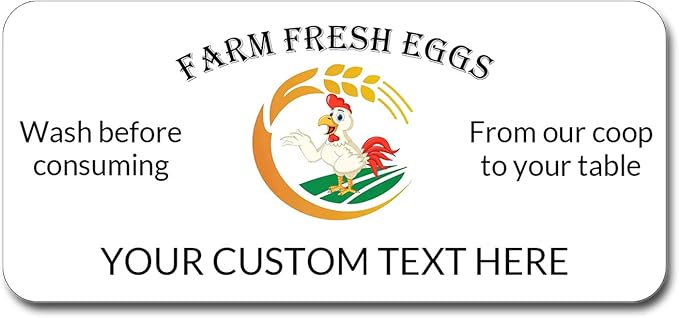 Made in USA-Custom Carton Stickers Labels for Egg, Personalized Egg Carton Sticker Label (egg carton label 3)