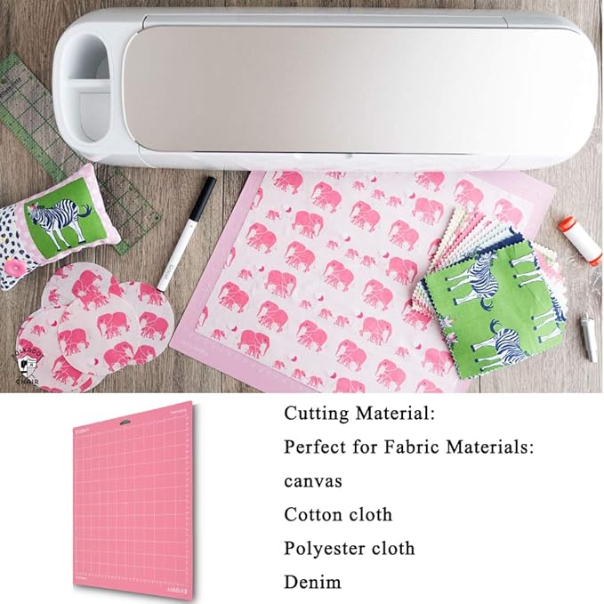 EVISWIY 12x12 Cutting Mats Compitable with Maker 3/Maker Explore Air 2/Air/One Variety 5Pack StandardGrip LightGrip StrongGrip FabricGrip Variety 5Pack Reusable Craft Cricket Mat Accessories
