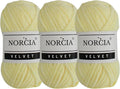 Soft Velvet Yarn Chenille Yarn for Crocheting Super Bulky 3x100g (3x75 yds) Baby Blanket Yarn for Knitting Amigurumi Yarn for Crochet Weaving Craft (Yellow, 3 Skeins)