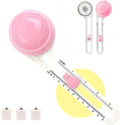 Circle Paper Cutters，Adjustable Rotary Circle Cutter，Circular Cardboard Circle Cutter with 3 Replaceable Blades, Trimmer Scrapbooking Tools，DIY Craft Cutting Tools Pink