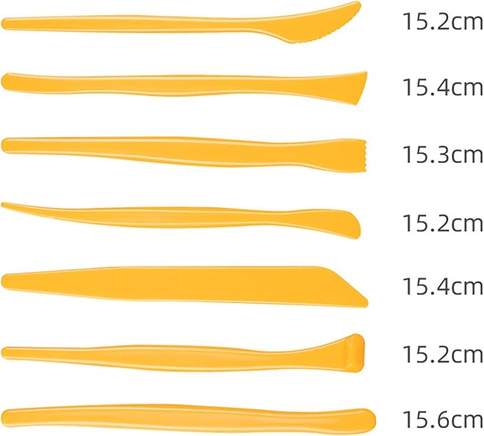 YYaaloa 14pcs Set Plastic Crafts Clay Modeling Tool Pottery Carving Tools for Shaping and Sculpting for Ceramics Clay Pottery (Plastic Knife-14pcs)