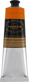 Charvin Extra Fine Professional Artist Acrylic Paint Colors, 150ml Cadmium Yellow Deep Hue