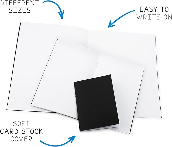 Hygloss Blank Books - Bulk 20 Pack – 4.25" x 5.5" A6 Kraft Paperback Blank Books for Kids to Write Stories, Doodle, Arts & Crafts – Plain Drawing Sketchbook, Unlined Journal, Notebook Without Lines