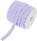 MECCANIXITY 2/5 Inch Double Fold Bias Tape Continuous Bulk Bias Tape for Sewing, Seaming Quilting Hemming Binding Crafts (Light Purple 25 Yards)