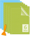 6 Pack Cutting Mats 8.5x12in Compatible Cricut Joy Xtra Reusable Sticky Grip Cricket Cut Mats (Light, Standard) for Crafts, Quilting, Sewing
