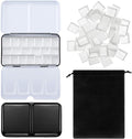 Zonon 51 Pcs Watercolor Paint Palette and Half Pans Set Watercolor Tin Box, Metal Palette Paint Case with Lid Empty with Storage Bag for Travel Artist(Black)