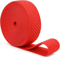 Mandala Crafts 1.5 Inch Elastic Silicone Gripper Tape for Clothing - 10 Yds Dotted Non Slip Elastic Band for Sewing - Red Silicone Flat Fabric Stretchy Ribbon Straps