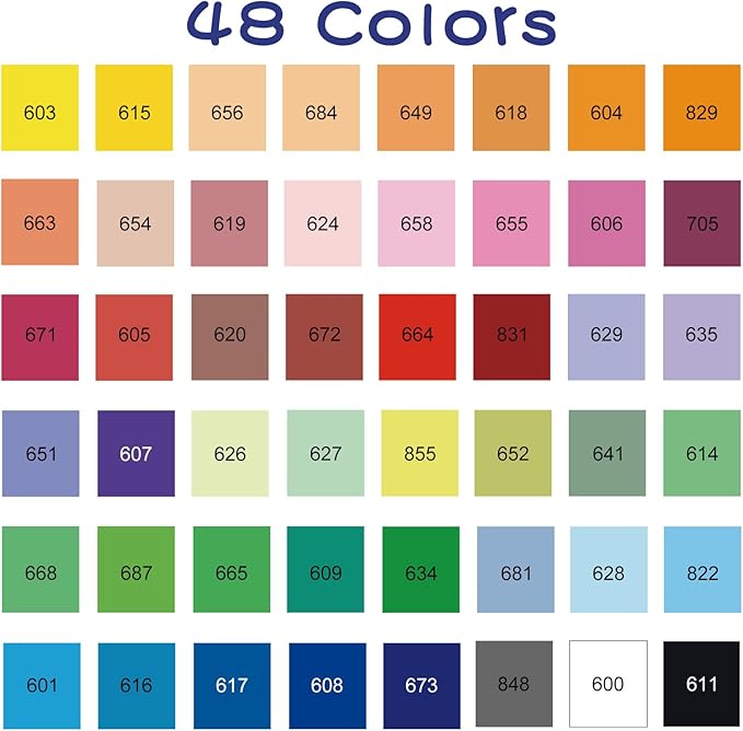 48 Colors Acrylic Paint Pens Markers, No-Bleed Brush Tip Acrylic Markers with Automatic Ink Control System, for Stone, Wood, Canvas, Ceramic, Glass, Metal, Rock Painting, Crafts Art Supplies Kit