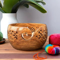 Prime Art Wooden Yarn Bowl Yarn Bowl for Crochet Yarn Bowl for Knitting Yarn Bowl for Crochet Large Yarn Bowl