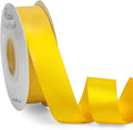 Ribbli Maize Yellow Double Faced Satin Ribbon,1” x Continuous 25 Yards,Use for Bows Bouquet,Gift Wrapping,Baby Shower,Floral Arrangement