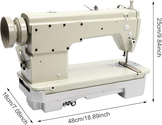 Industrial Straight Stitch Sewing Machine Head 6150 with Adjusting Stitch Clamp & Oil Quantity Monitoring Port & Replaceable Presser Foot, for Home Sewing and Repairing Shoes (US STOCK)