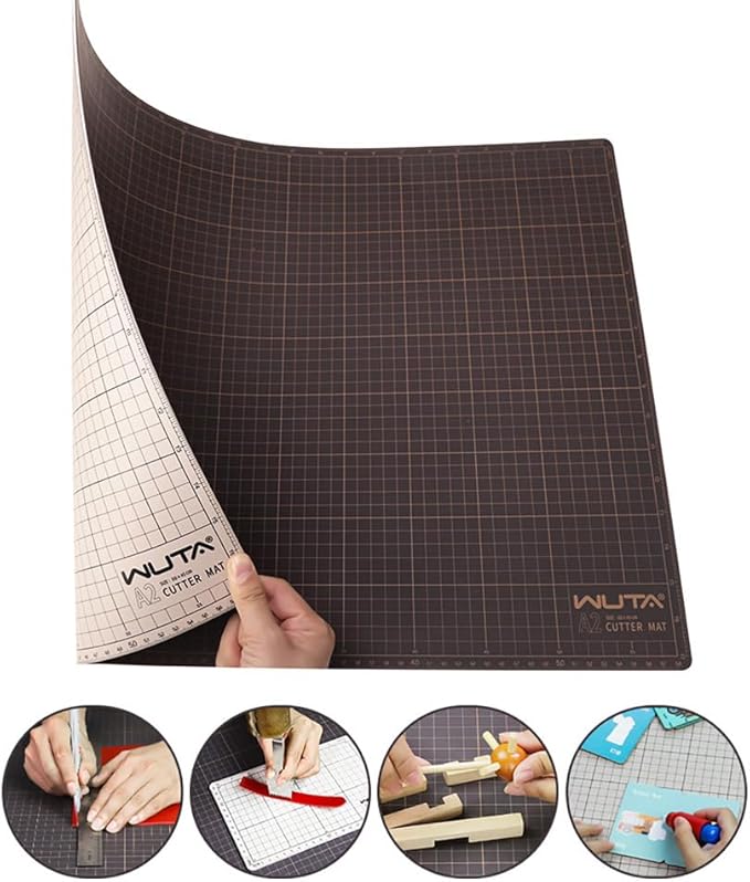 WUTA Self Healing Sewing Mat, PVC Cutting Mat A2 Double Sided Cutting Board for Sewing, Craft, Quilting, Fabric, Scrapbooking Project（23.6" x 17.7")