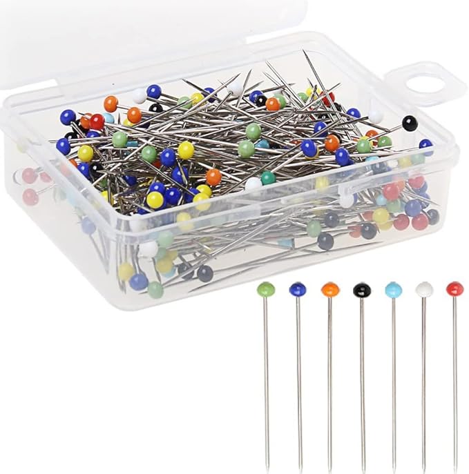 250 Pcs 1.5 Inch Multi-Color Sewing Pins Ball Glass Head Pins Straight Quilting Pins for Dressmaker, Jewelry DIY Decoration, Craft and Sewing Project