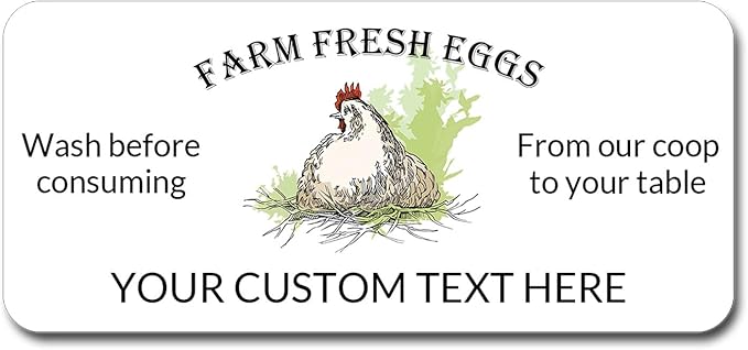 Made in USA-Custom Carton Stickers Labels for Egg, Personalized Egg Carton Sticker Label (egg carton label 9)