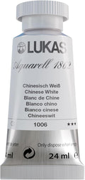 Lukas 1862 Aquarell Artists' Watercolor Tubes, Chinese White 24 ml - Vibrant Professional Grade Watercolor Paint - Easy-to-Wet, Intense Color, Long-lasting - Ideal for Professional Watercolorists