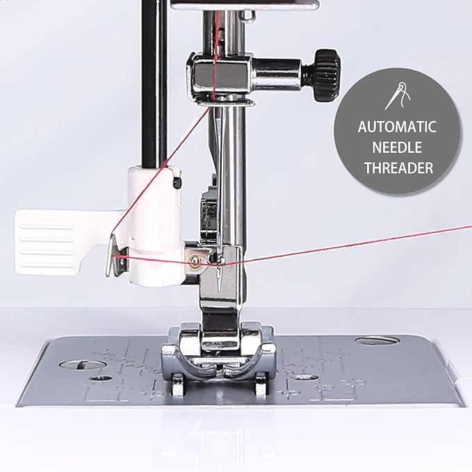 FEIYUE FYe320 Full Size Sewing Machine with Foot Pedal, Speed Control, Heavy Duty & Portable, LCD Display, 25 Built-in Stitches, 6 Bobbins & 5 Included Sewing Feet