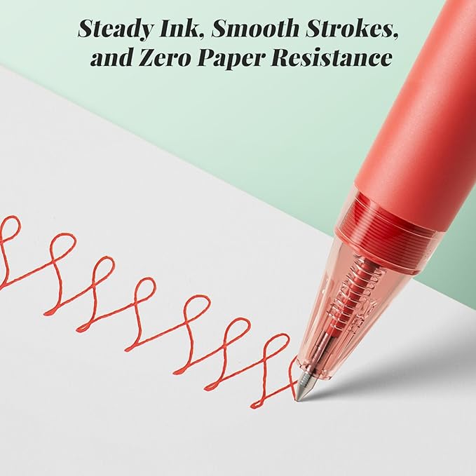 ENMY Acrylic Fineliner Pen, 6Pcs Aesthetic Colors 0.6mm Fine Point Retractable Markers, Colorful Drawing Pen for Journaling, Outlining, Sketch, Note-Taking, Smooth Art Pens for Adults & Kids