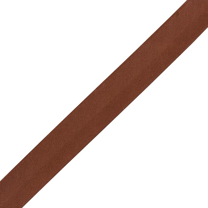 Mandala Crafts 55 Yards 5/8 Inch Brown Double Fold Bias Tape for Sewing - Bias Binding Tape for Quilting Binding, Hemming, Seam, and Fabric Piping