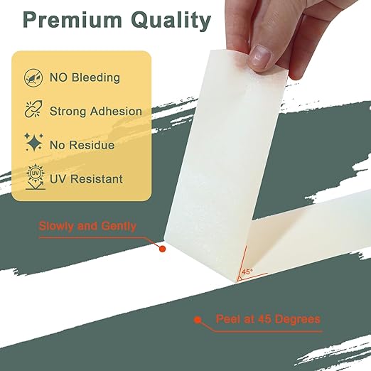 10 Pack Masking Tape 2 Inch Wide Bulk, 2026 Upgrade White Painters Tape Anti-UV General Purpose, 1.88 Inch × 55 Yards Total 550 Yards