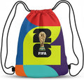 FIFA World Cup DIY Drawstring Backpack Kit – Soccer Fan Sewing Craft Project – Includes 24" x 43" Multicolor Canvas Panel, 12ft Nylon Paracord & Instructions – Create a 17" x 13" Handmade Sports Bag