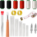 38-Piece Large-Eye Steel Sewing Needle Set, Sewing Supplies, Handmade Sewing Kit, Includes Sewing Needles, Thread, Seam Ripper, Needle Threader, Thimble, Tape Measure