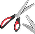 Pinking Shears, 9” Zig Zag Scissors for Fabric，Professional Handheld Dressmaking，Zigzag Cut for No-Fray Fabric, Sewing & Craft Edging
