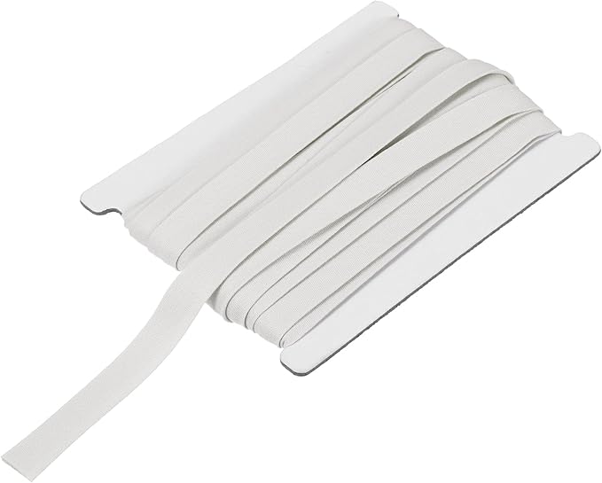 MECCANIXITY 2/5 Inch Double Fold Bias Tape Cotton Continuous Bulk Bias Tape for Sewing,Seaming Quilting Hemming Binding Crafts (Light White 6 Yards)
