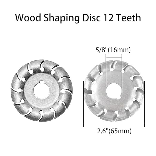5PCS Wood Turbo Carving Disc Set for Angle Grinder 4 or 4 1/2" with 5/8" Upgraded, DIY Wood Carving Tools Cutting Wheel for Fast Grinding Shaping