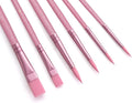 Paint Brushes Set for Acrylic Painting,Watercolor Brushes Painting Brush Nylon Hair Brushes for Acrylic Oil Watercolor Canvases Rock Body Face Nail Miniature Detailing Drawing Art Supplies(Pink)