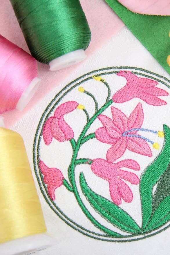 Simthread - 33 Selections - Various Assorted Color Packs of Polyester Embroidery Machine Thread Huge Spool 5500Y for All Sewing Embroidery Machines - 6xPastel Colors 2