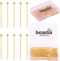 18K Gold Plated Ball Head Pins Non Tarnish 25mm 200pcs for Jewelry Making Findings