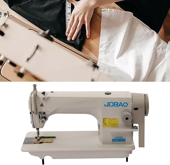 Sewing Machine, AC 110V 550w Industrial Sewing Machine with Table Stand and Motor, Heavy Duty Industrial Sewing Machines for Tailors Alteration Stores DIY