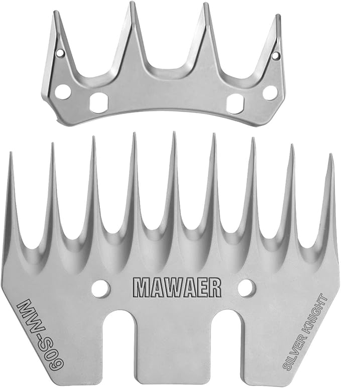 9 Teeth Sheep Shears Replacement Blades for fit Oster, Lister, Heiniger Sheep Clippers, Detachable Animal Trimmer Shears for Grooming Goats, Lambs, Llamas, Alpacas (9 Tooth)