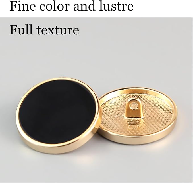 36 Pcs Metal Button 6 Sizes Alloy Shank Round Shaped Sewing Button Round Shaped Sewing Button for Women Men Wool Coat Suit Shirt Pants Jacket Sewing Crafts