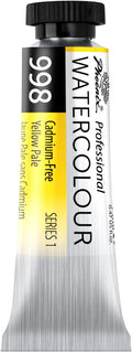 PHOENIX Professional Watercolor Paint Single Tube - 0.47 Fl Oz / 14ml - Cadmium-Free Yellow Pale