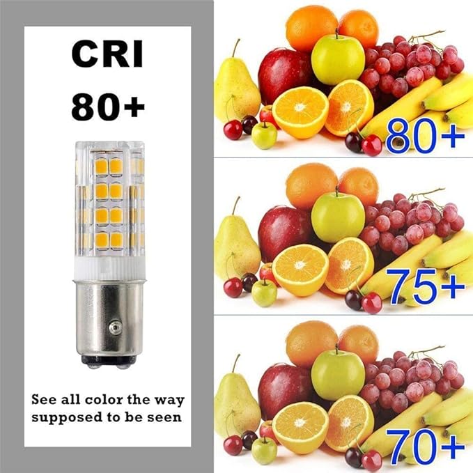 for Kenmore, Singer 15-66, 99, 201, 221, 222, 401 Sewing Machine Double Contact Bayonet Base BA15D Light AC110-130Volt 35W Halogen Equivalent 1076 1142 1176 Pack of 2 (Daylight White 6000K)