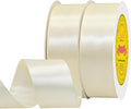 100 Yards Ivory Satin Ribbon Polyester Ribbon for Gift Wrapping Very Suitable for Weddings Party Hair Bow Invitation Decorations and More（1-1/2 inch X 50Yards X 2 Roll）