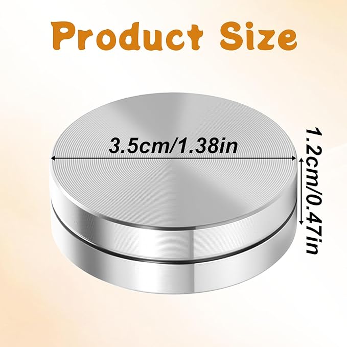 Silver Ceramic Clay Pottery Throwing Trimming Spinner Tool, 35mm Clay Ceramic Rotary Rotary Clays Tool for Professional Ceramics Making, Carving Artists and Hobbyists (35mm Diameter, 12mm Thickness)