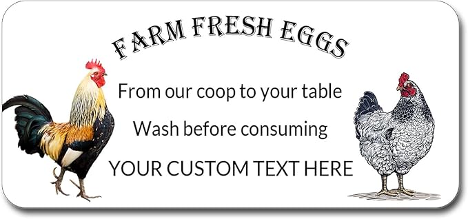 (Made in USA) Custom Carton Stickers Labels for Egg, Personalized Packaging Sticker Label Customized cartons Sticke Lable