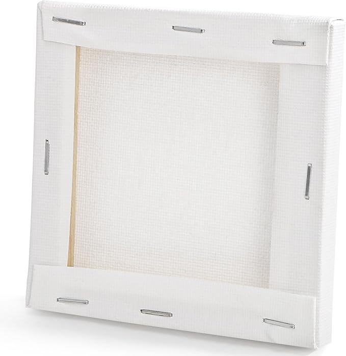 Tosnail 36-Pack Mini Stretched Canvas Panels, 4 x 4 Inches Small Square Canvas Boards for Painting Party, Arts and Crafts