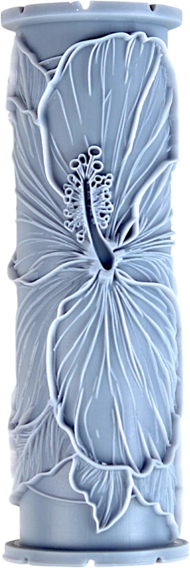 Hibiscus Clay Texture Roller (4") - Flower Set #01 - Embossing Pattern Roller for Polymer & Ceramic Clay, Pottery & Crafts