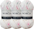 Soft Velvet Yarn Chenille Yarn for Crocheting Super Bulky 3x100g (3x74.3 yds) Baby Blanket Yarn for Knitting Amigurumi Yarn for Crochet Weaving Craft